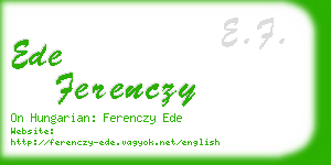 ede ferenczy business card